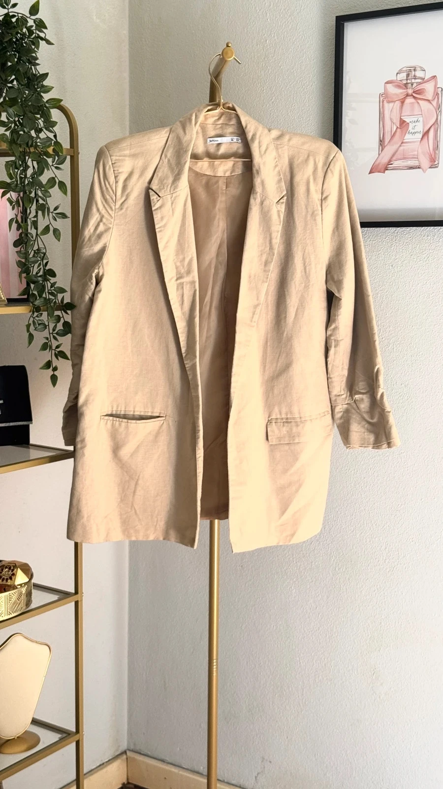 Lindo Blazer Beige Estilo Linho Lefties • XL • TNC43